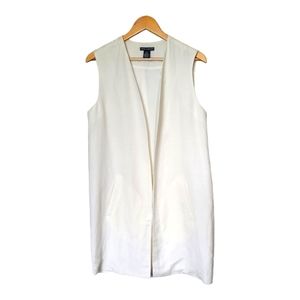Ivory Linen Vest Size M
